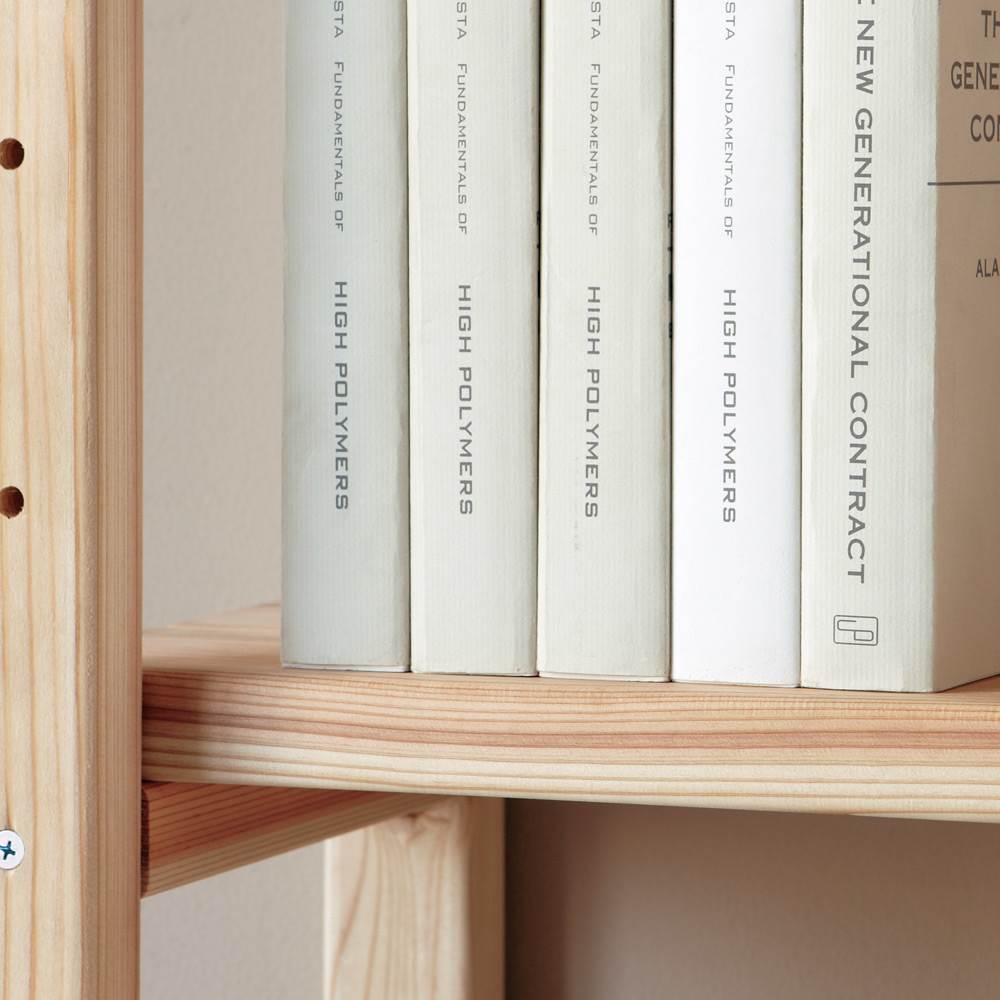 国産杉頑丈突っ張りラック（本棚） 幅119cm奥行22cm 通販 - ディノス