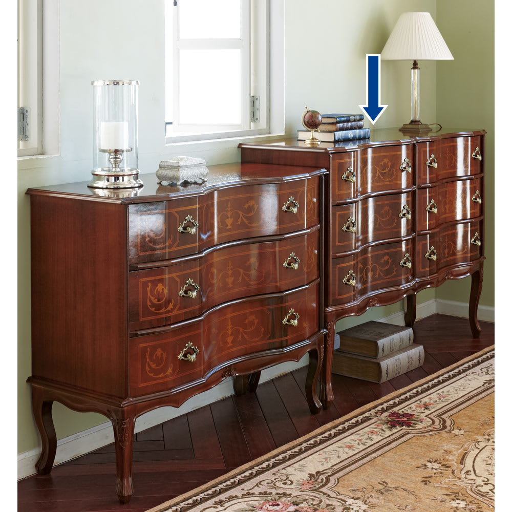 イタリア 象嵌 3段チェスト サイドチェスト クラシック イタリア