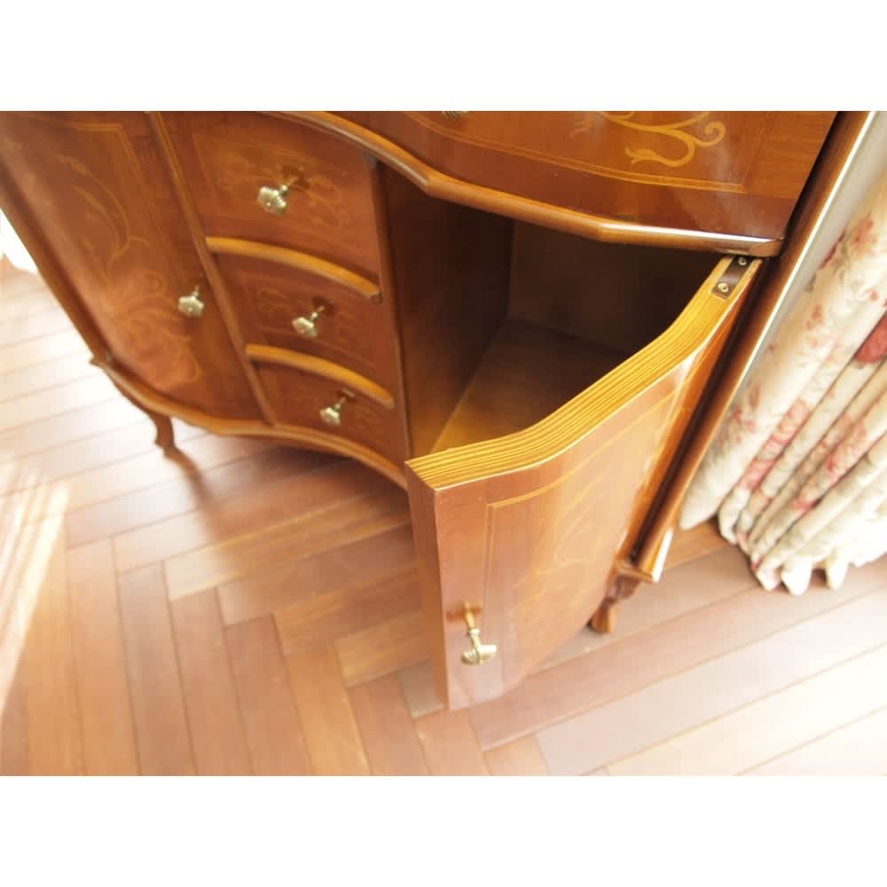 イタリア製 猫脚 象がんシリーズ キャビネット 幅87cm 通販 - ディノス