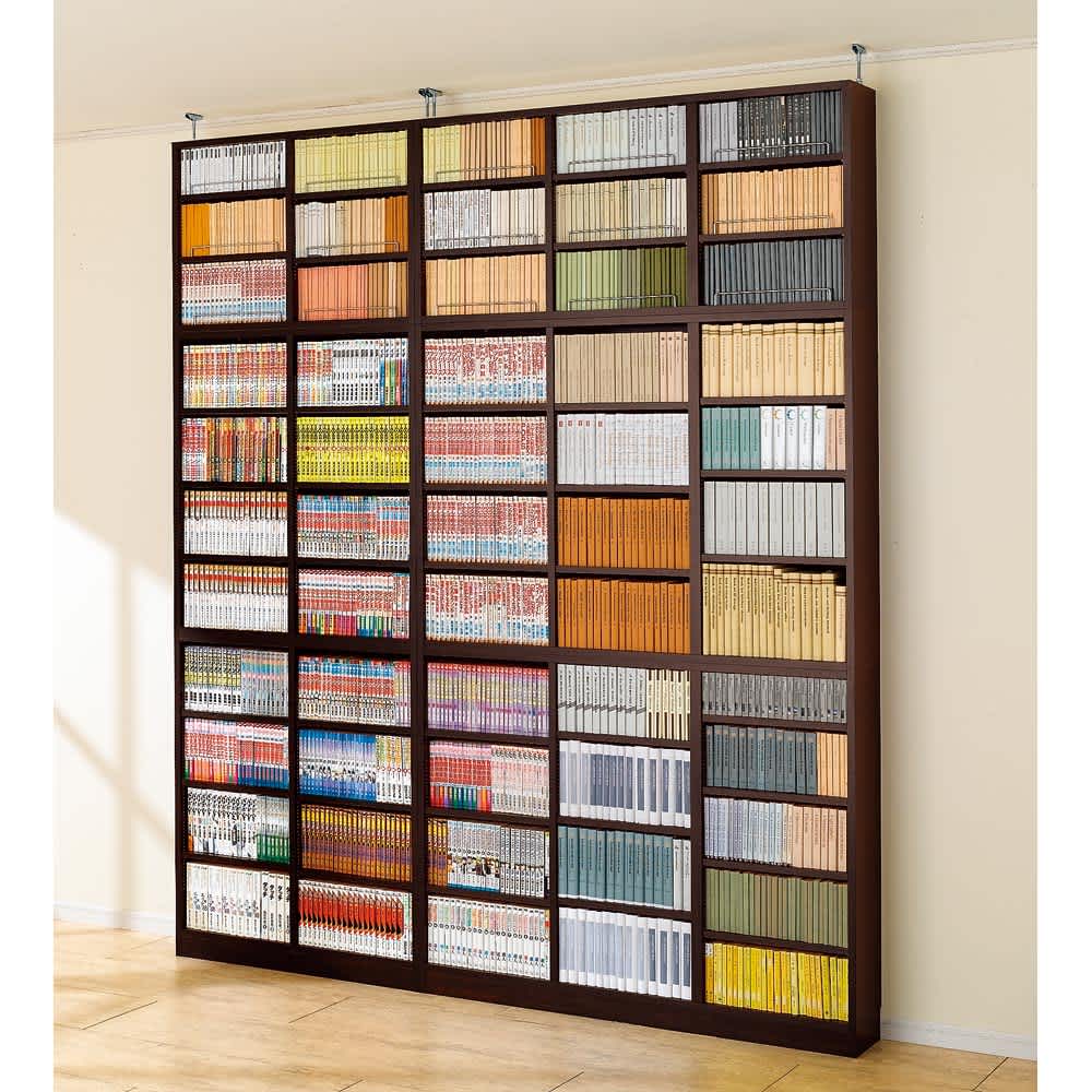 1cmピッチ薄型壁面書棚 奥行28cm 幅82cm 上置き高さ55cm オープン 通販