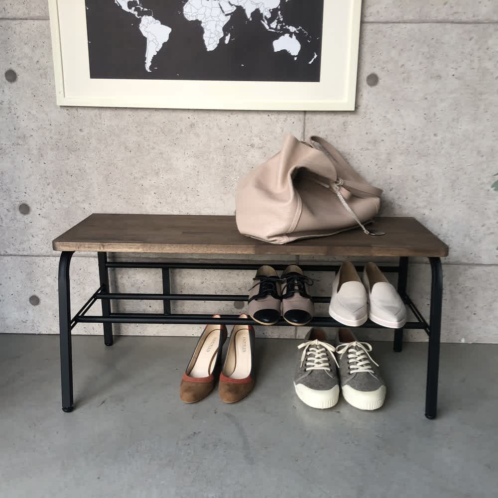 ラバーウッド玄関ベンチ 幅85cm 通販 - ディノス