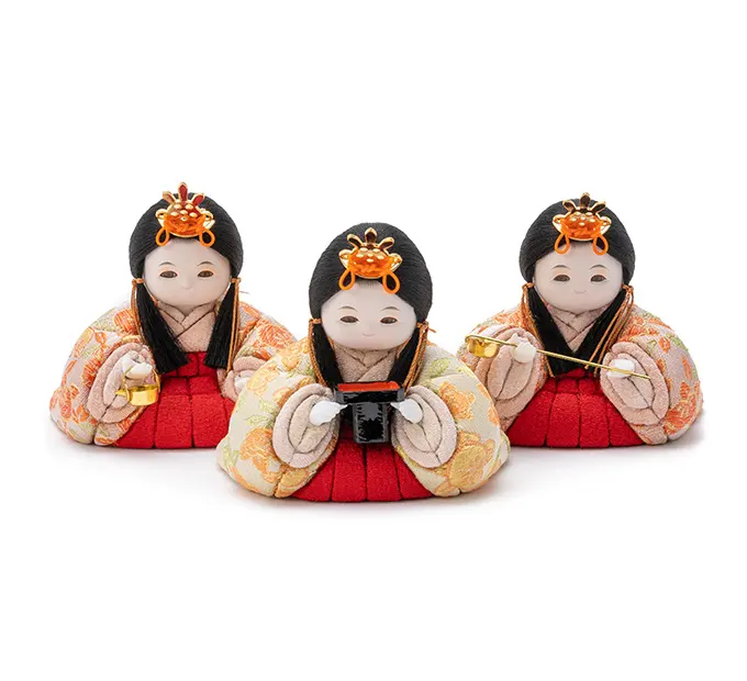雛人形「まいまい 三人官女 永遠の香」｜雛人形の通販 ふらここ