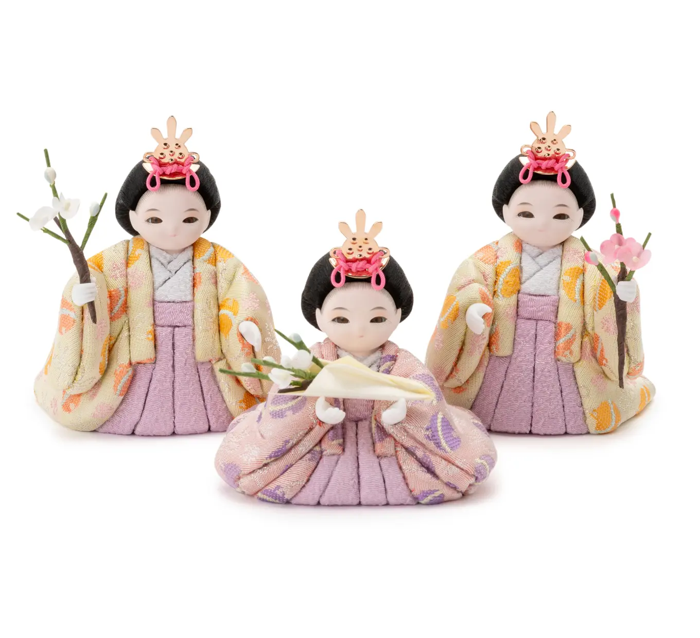 雛人形「れいれい 三人官女 鈴撫子」｜雛人形の通販 ふらここ