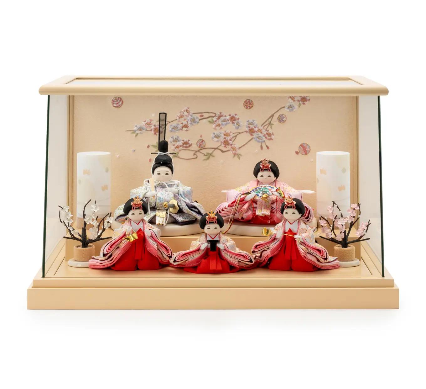 雛人形「しんしん 三人官女 衣装着・六花の恵み」｜雛人形の通販 ふらここ