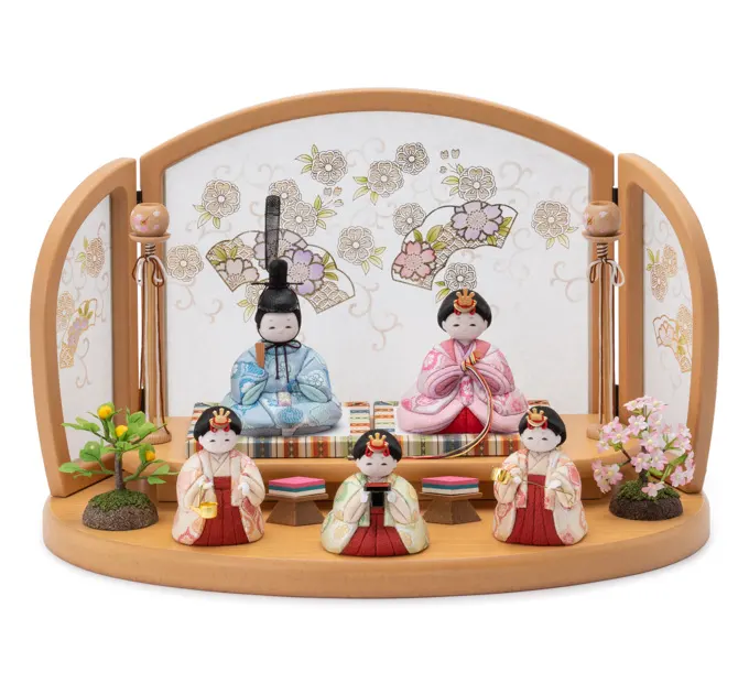 雛人形「うたうた 桜立涌・桃色」｜雛人形の通販 ふらここ