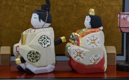 OJE-1.【桃の節句のお祝いに】奈良一刀彫 雛人形 明日香雛 - 奈良県