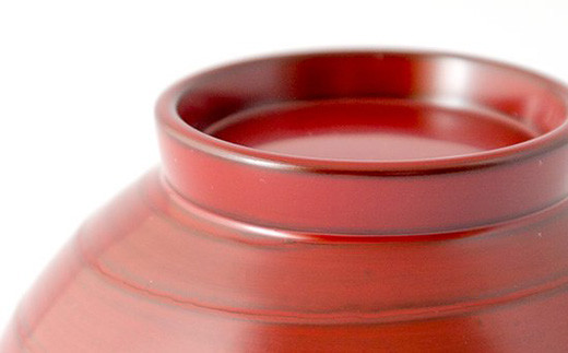 輪島漆器〈輪島キリモト〉ヘラ模様椀・中（本朱） [高島屋選定品