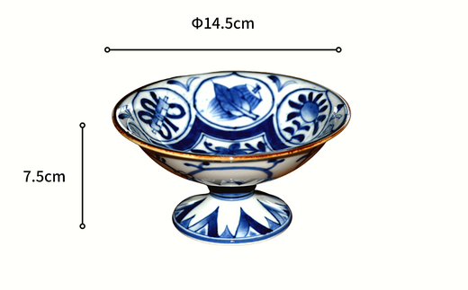 有田焼 染付の手造風高台鉢【ARITAYAKI-STORE】 30000円 3万円 A30-772