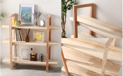 おしゃれなDIY家具 国産京若狭杉のナチュラルシェルフのDIYキット 【壁