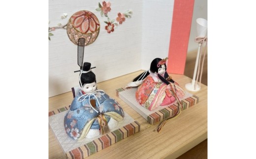 雛人形のminicola rico美琴（みこと） 木目込み親王飾り雛人形 木台 鞠