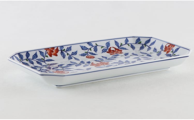 源右衛門窯 染錦花唐草 長方皿 | 皿 お皿 長皿 有田焼 A75-52 - 佐賀県