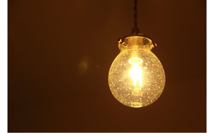 琉球ガラス工房 硝子家すずめ】吊り下げランプ＜泡クリア＞ 〇 伝統