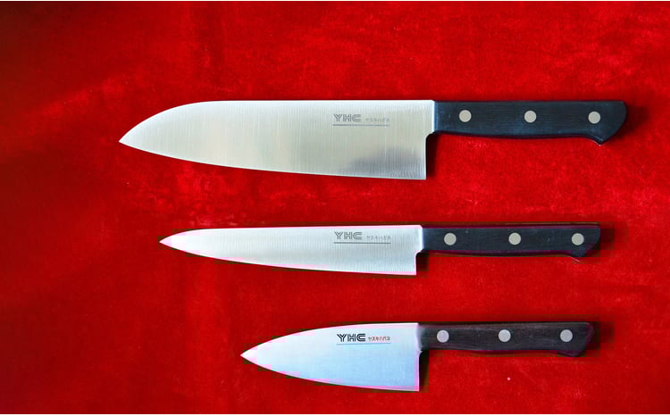 ヤスキハガネ製 包丁3本セット（三徳・ペティ・アジ出刃