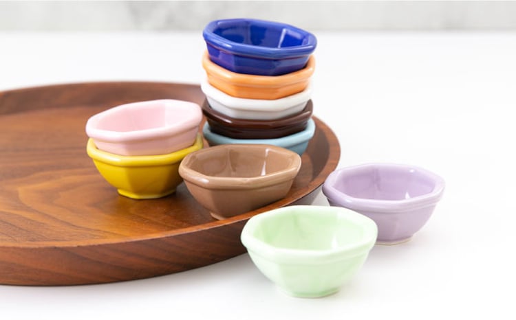 美濃焼】カラフル 小鉢 10色セット【ヤマ忠木股製陶】食器 豆皿