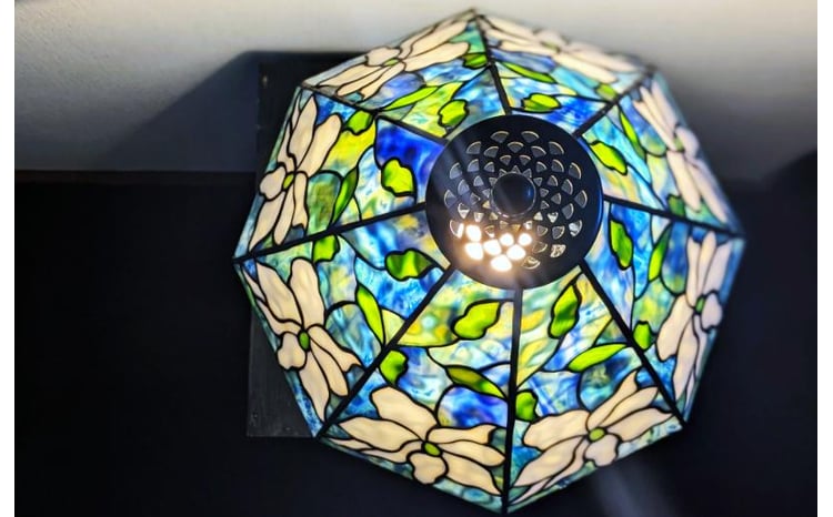 チョイス限定】1点もの ステンドグラス・ランプ「幸せを祈って