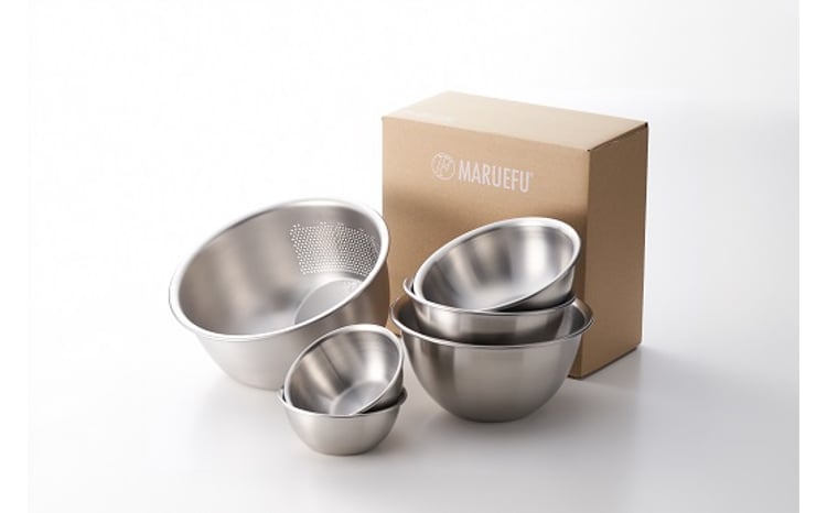 3WAY 水切りボウル & ステンレスボウル 3点 セット (二合ミニボウル2個