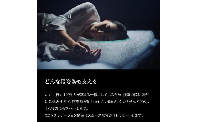 ブレインスリープ ピロー LOW ( 9グラデーション )＋ カバー