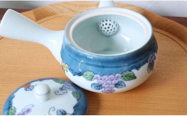 アウトレット』有田焼 染錦ぶどう 茶器セット【 まるふく 】急須 仙茶