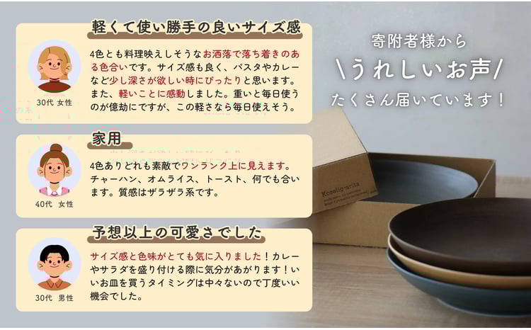 有田焼 食器 Koselig-arita multi plate 4枚組 【山忠】 プレート 器