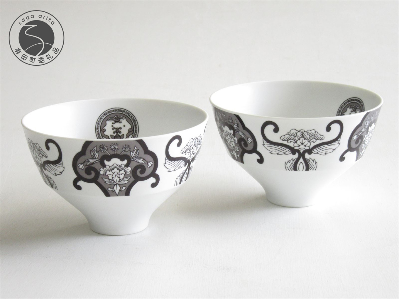 アリタポーセリンラボ：旭日吉祥紋 泡立器・石鹸入・パールグレー