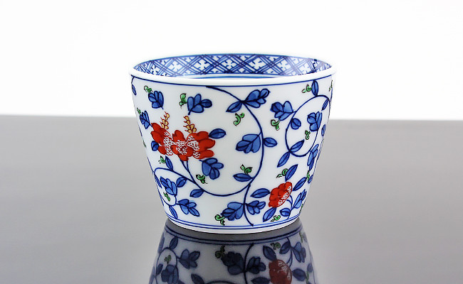 源右衛門窯 染錦牡丹唐草 そば猪口 器 食器 そばちょこ 小鉢 有田焼 和