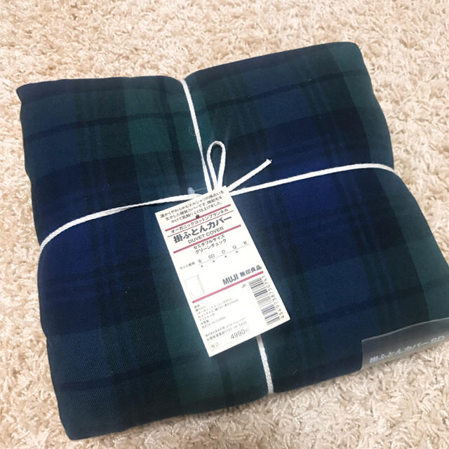 MUJI (無印良品) - 無印良品 掛ふとんカバー（タータンチェック）の