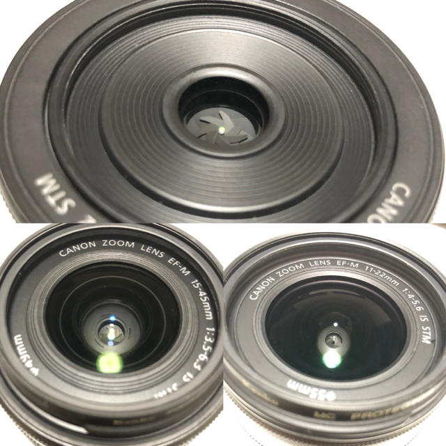 限定OFF【豪華一式】Canon EOS Kiss M レンズ3本＋アダプタ付 - 2026年