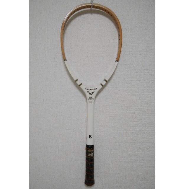 希少☆KAWASAKI軟式テニス木製ラケット
