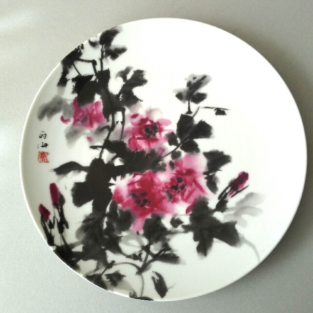 Noritake - 【coco様専用】内山雨海 墨画絵皿 (竹・薔薇) ノリタケ