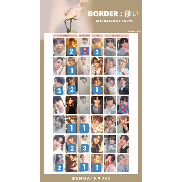 早い者勝ち！ENHYPEN BORDER : 儚い Wevers4形態セットの通販 by もち