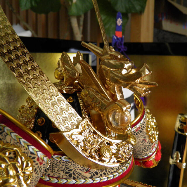 節句飾り】 こどもの日 五月人形 兜飾り 屏風 端午の節句 コンパクト