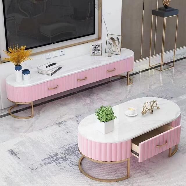 大人気 ピンク テレビ台140cm ローボード ベロア オシャレ 可愛い 綺麗