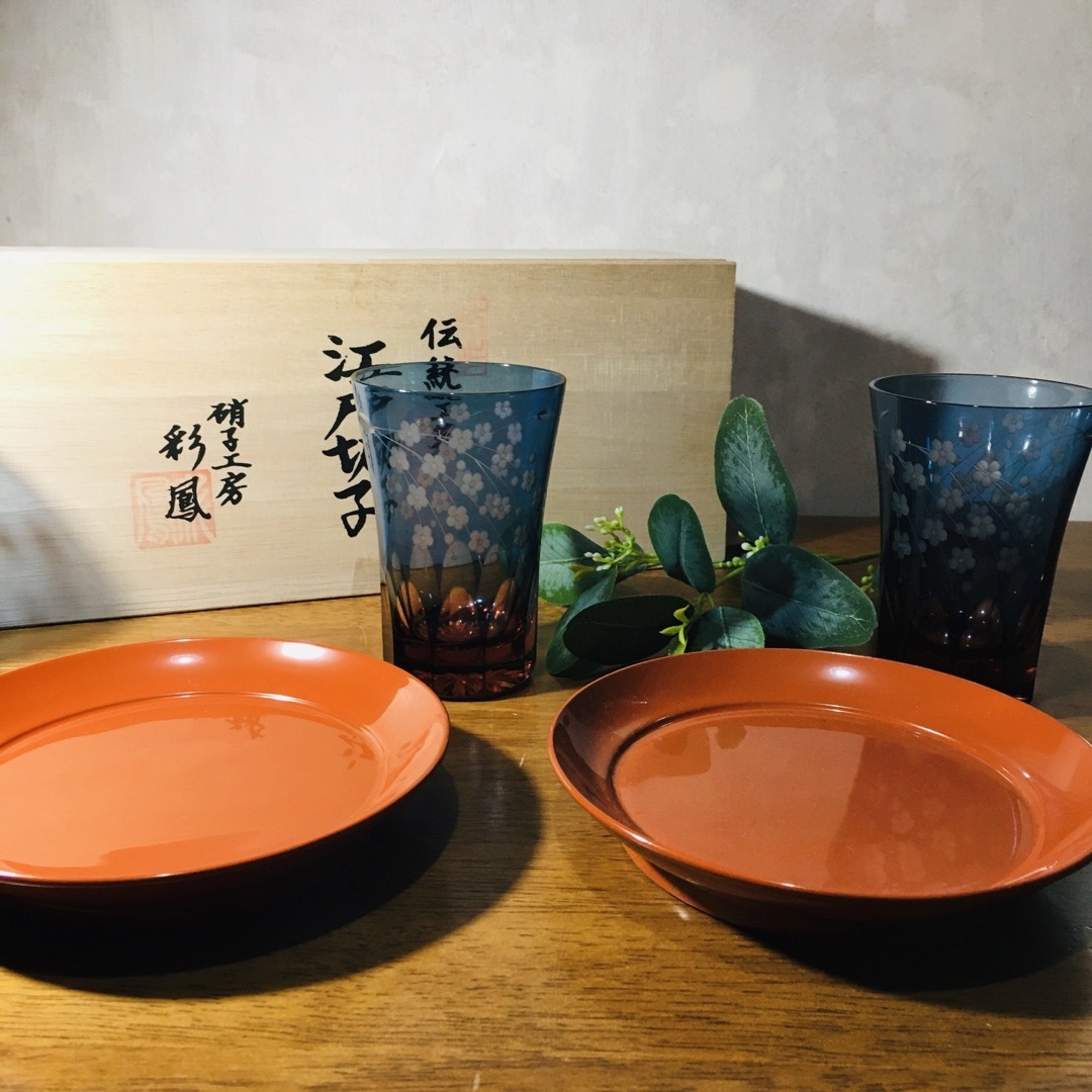 伝統工芸】象彦 漆工芸 椿皿 5枚セット 菓子皿 銘々皿 朱塗りの通販 by