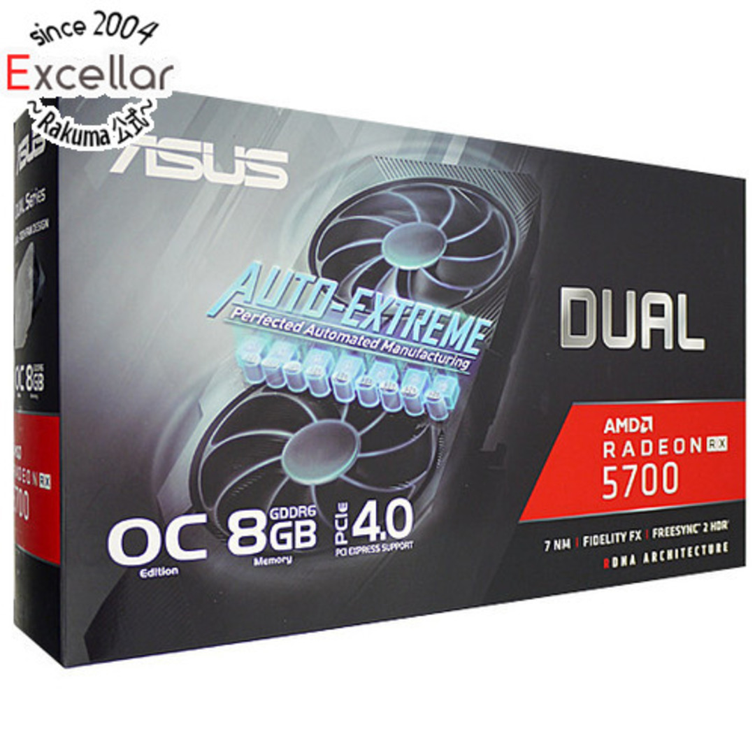 ASUSグラボ DUAL-RX5700-O8G-EVO PCIExp 8GB 元箱あり ASUS DUAL