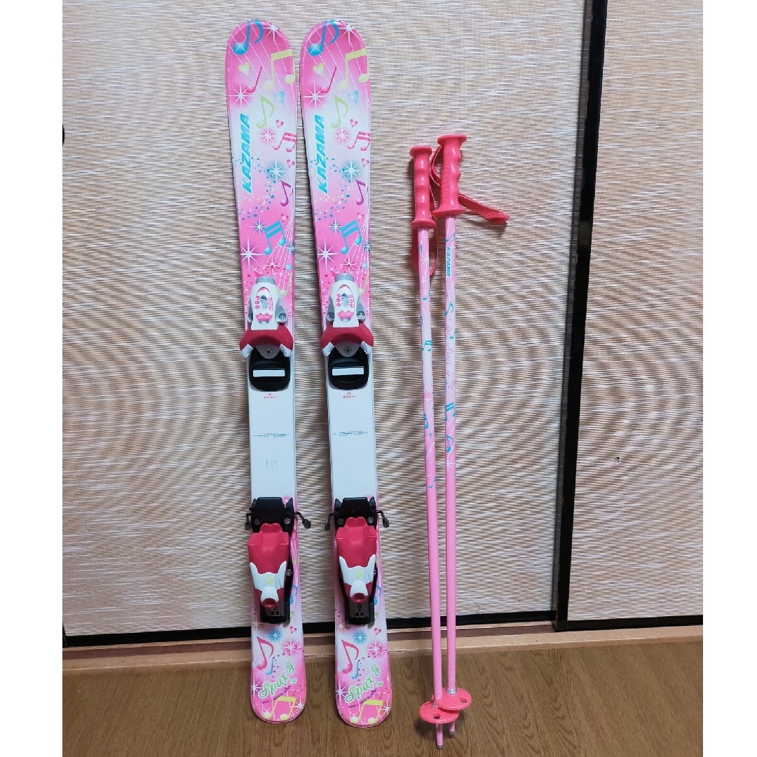 スキー板、ストック、スキーブーツ21cm-22cm3点セットの通販 by ダンボ