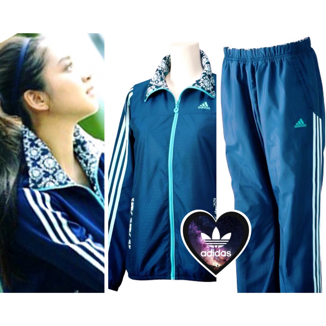 adidas - アディダス 武井咲 ジャージ セットアップ パンツ レース柄