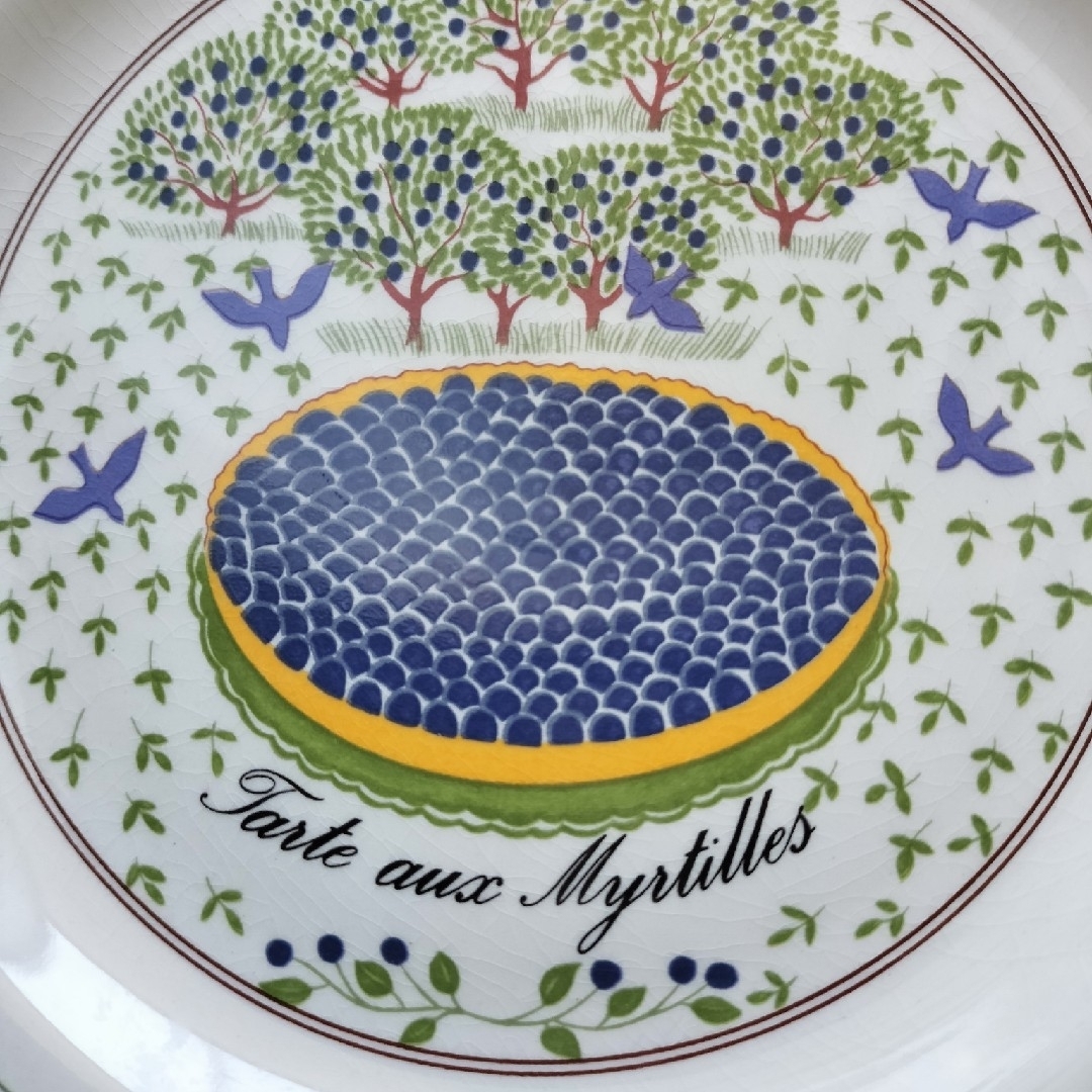 美品】ジアン Gien プレート 6P タルト ケーキ 柄違い 【公式通販】