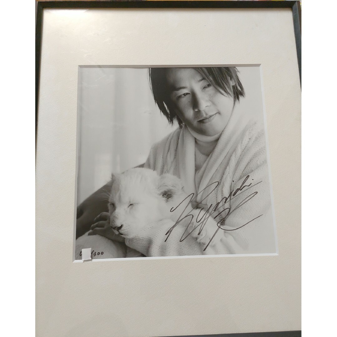 直筆サイン入りFC限定購入品!河村隆一ライオンの赤ちゃん額装LUNA SEA