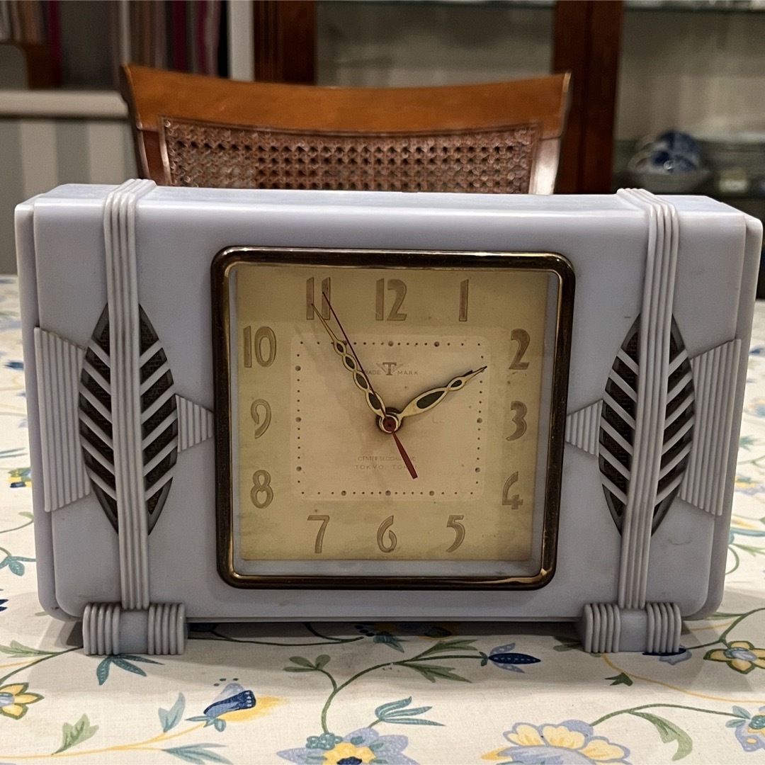 明治大正昭和レトロ 置き時計 東京時計 青 アンティークの通販 by