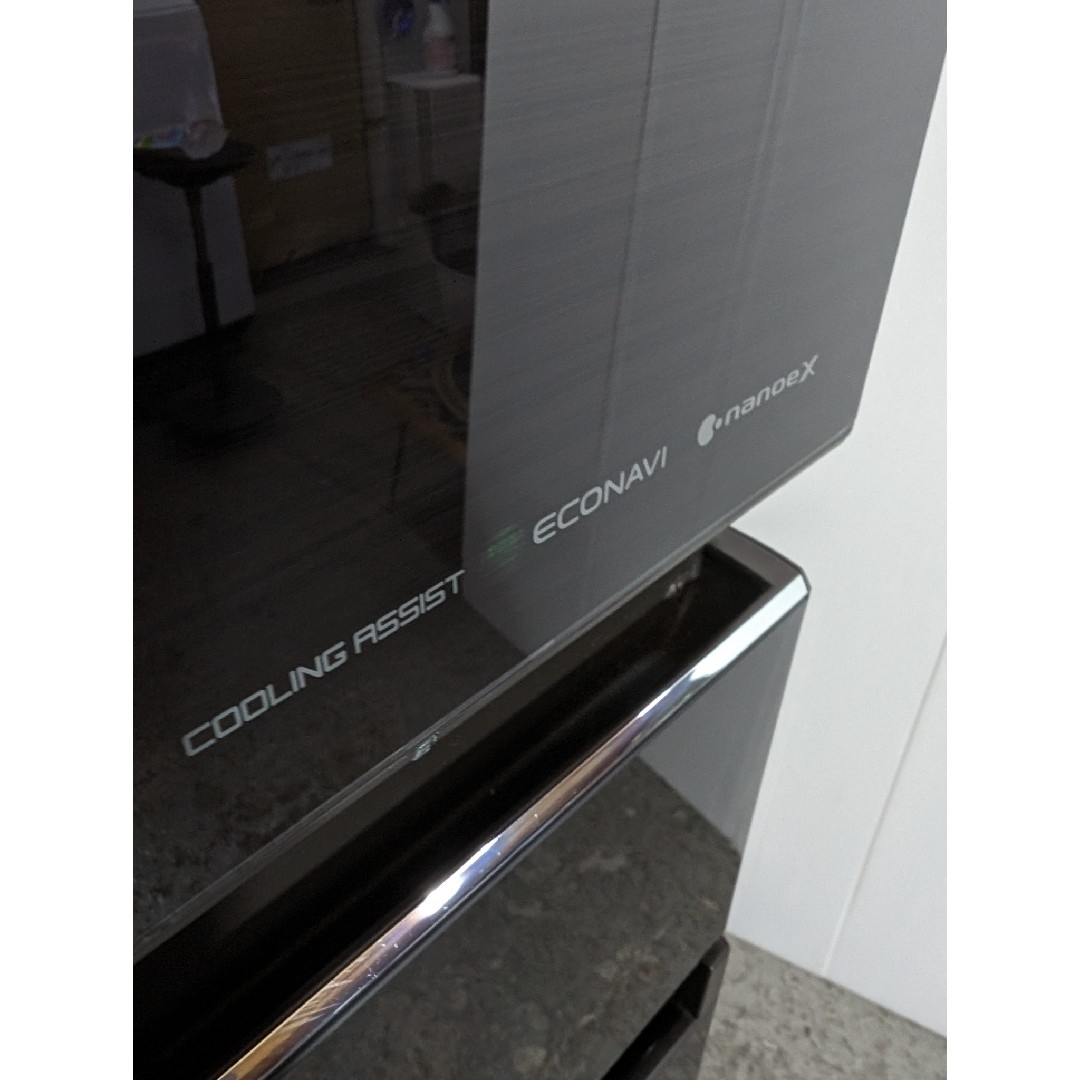 Panasonic - 冷蔵庫 パナソニック アルベロダークブラウン 木目ガラス