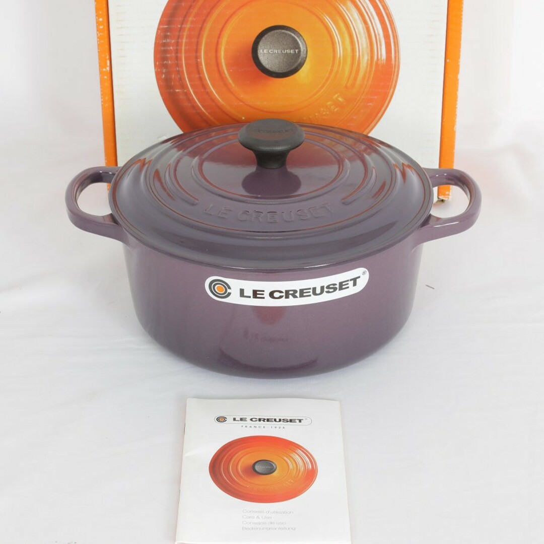 LE CREUSET - 【新品】 ル・クルーゼ ココット・ロンド 22cm カシス