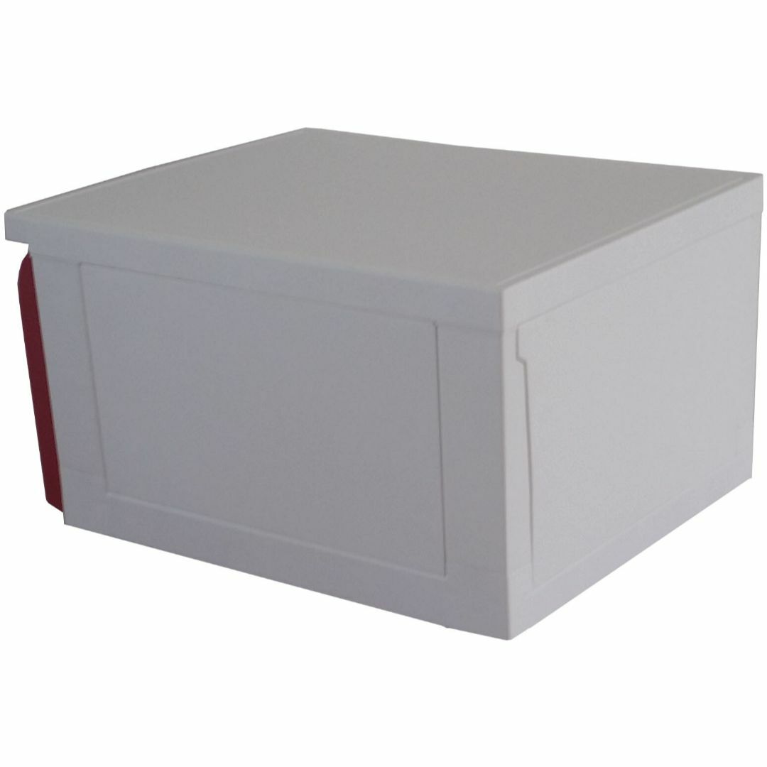 PES CST 収納チェスト 3段 日本製 ホワイト＊ブラウン ワイド