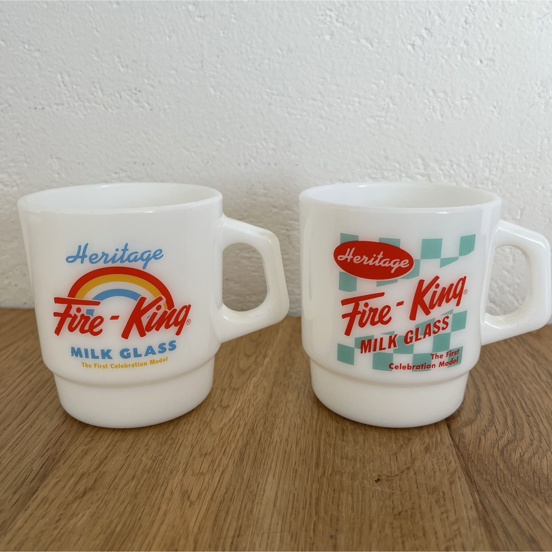 Fire-King - ファイヤーキング ジャパン スタッキングマグ 2個セットの