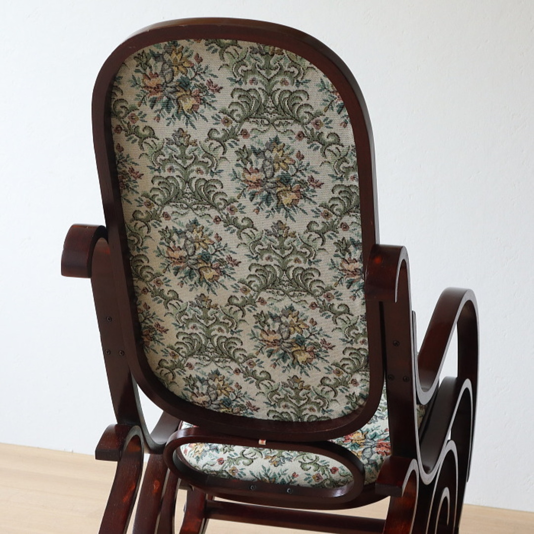アンティーク 昭和レトロ ロッキングチェア 古家具 ゴブラン織り