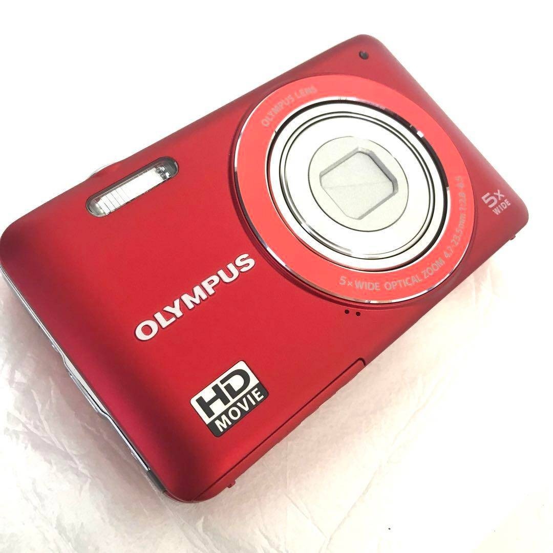 未使用品】 OLYMPUS VG-120 レッド コンパクトデジタルカメラの通販 by