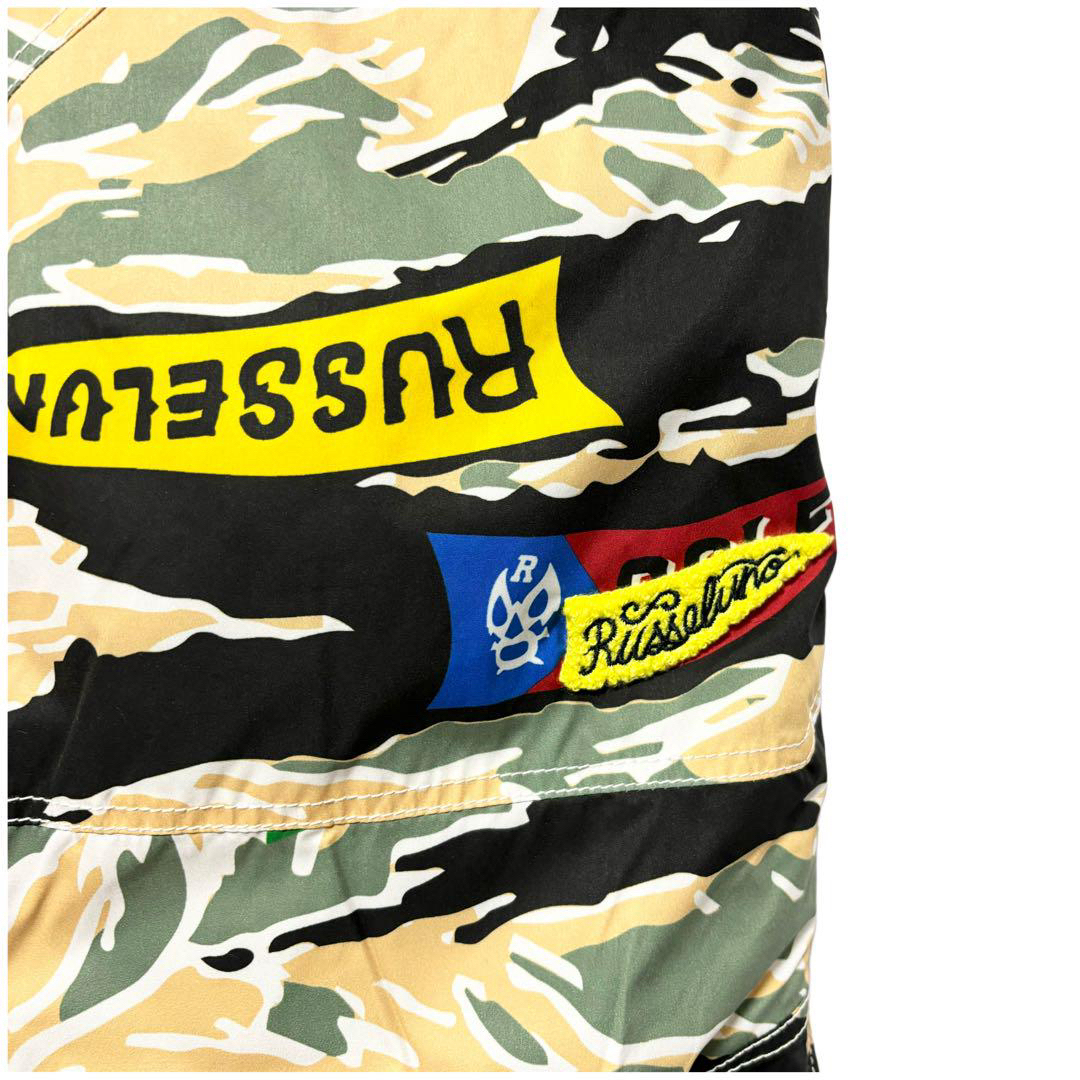 新品 ラッセルノ ゴルフ ウィンドストップ パターン ロングパンツ カモ