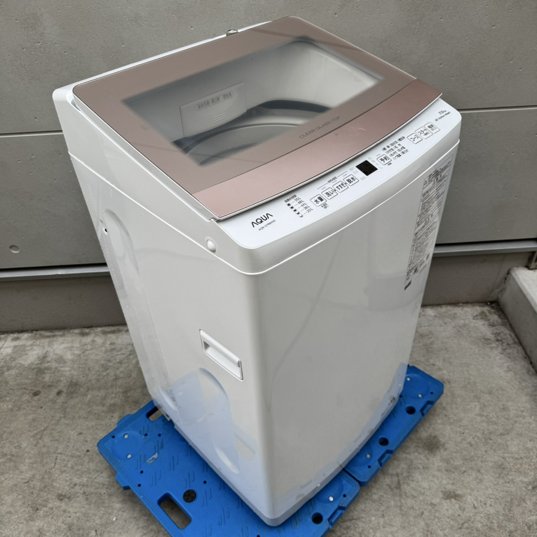 AQUA - 220⭐️2025年製美品☆アクア 洗濯機 7KG ガラストップ