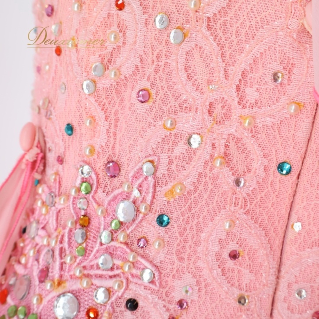 社交ダンス 衣装 スタンダードドレス ワンピース ドレス ピンク系