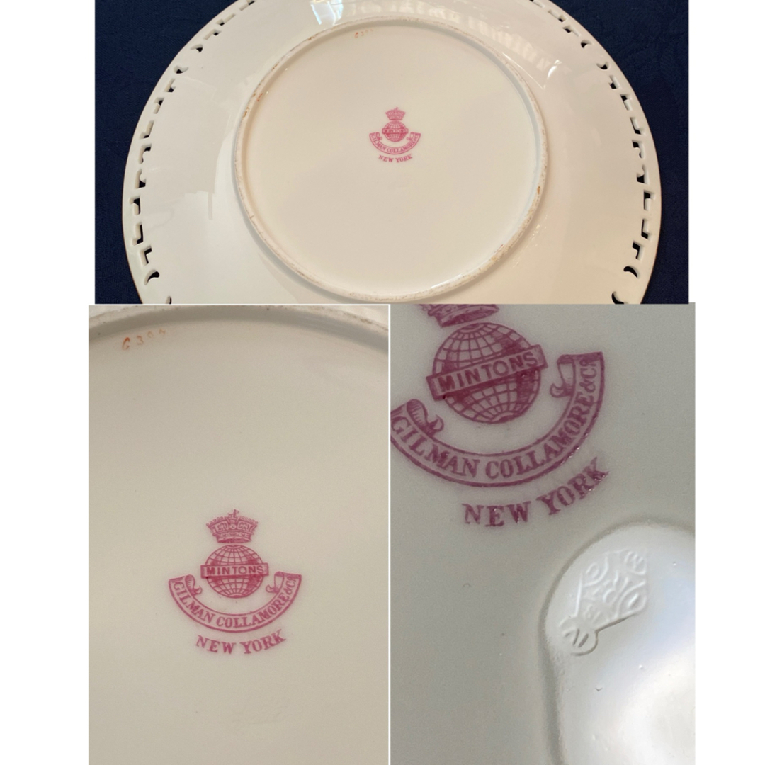 MINTON - 【古ミントン／コラモア】パテ・シュール・パテ／透かし 金彩