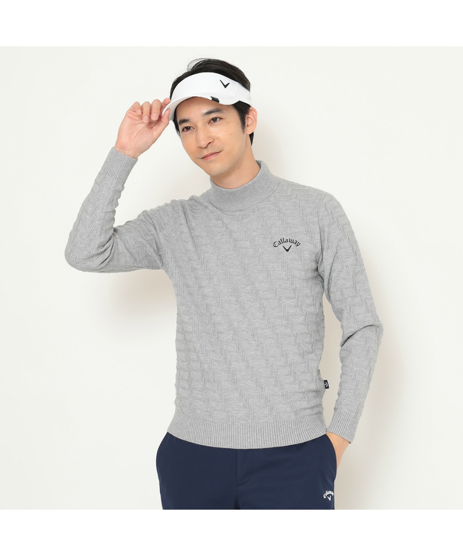 ゴルフウェア セーター リンクス編みハイネックニット C25218104